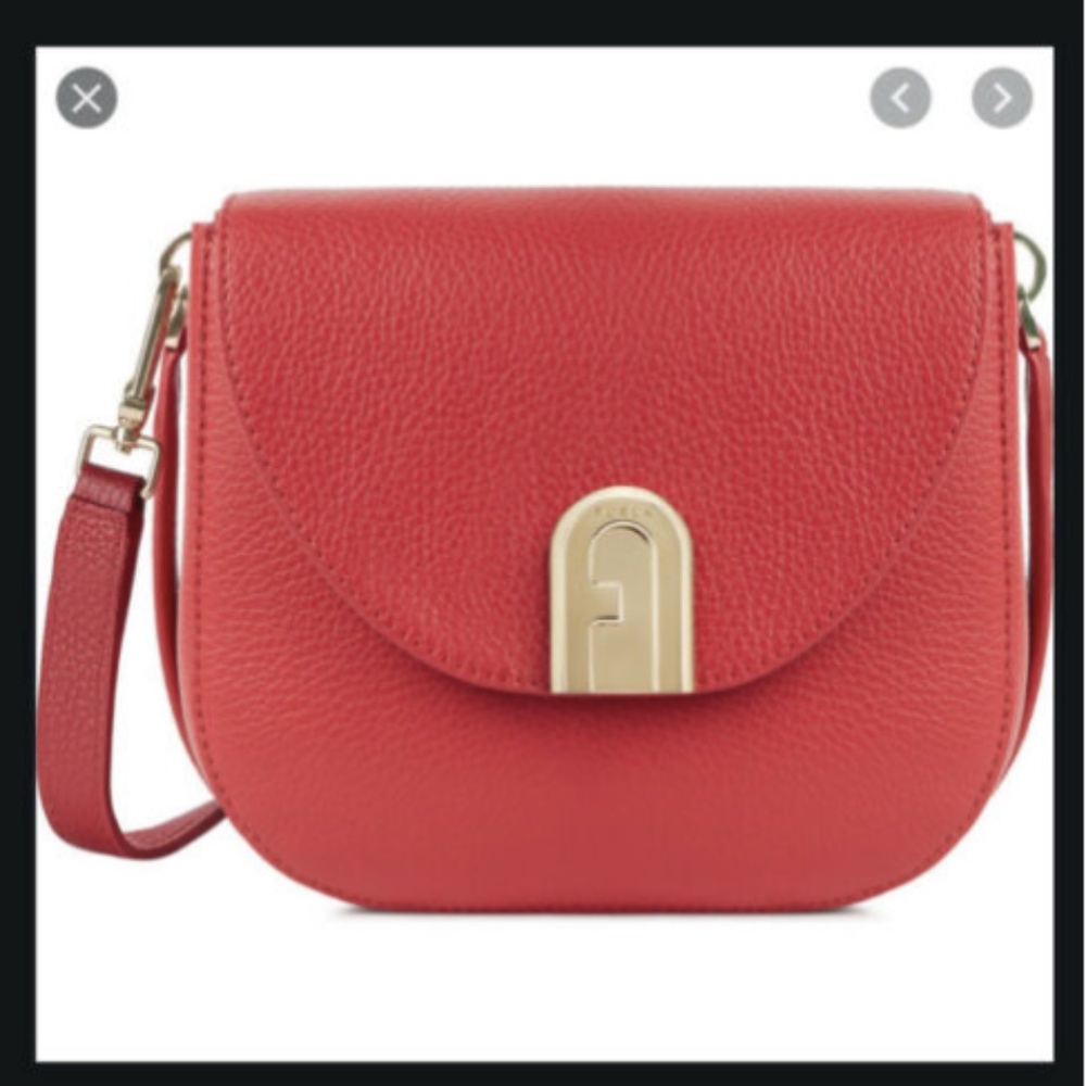 NWT Furla Sleek Fragola Leather Crossbody 1044969 - Picture 4 of 8